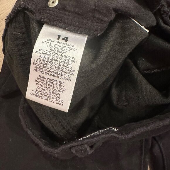JORDACHE GIRLS BLACK PANTS SKINNY FIT SIZE 14 - Picture 5 of 6